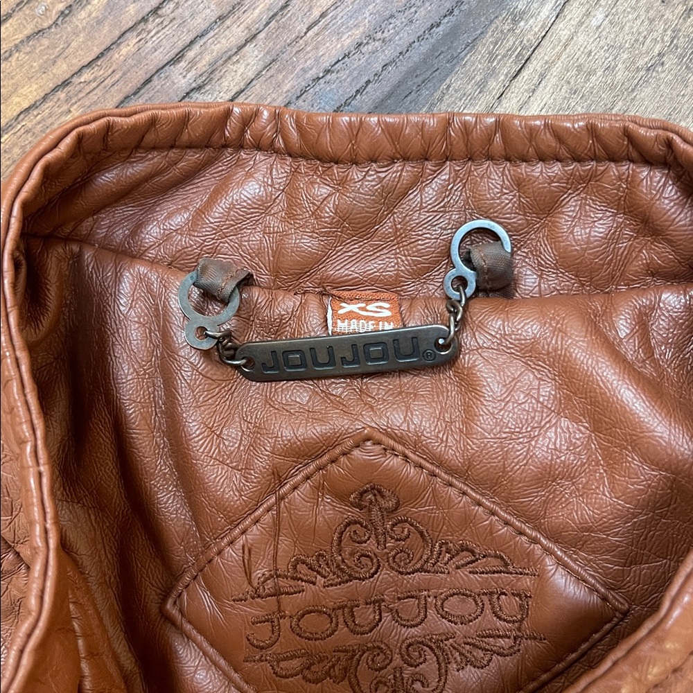 Faux leather jacket by joujou size extra small. - Picture 3 of 6